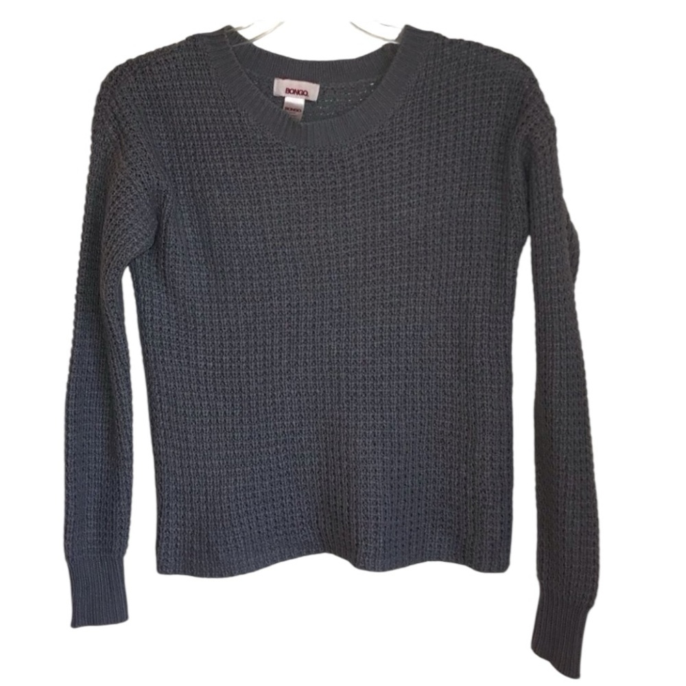 Grey Bongo waffle knit sweater. Size medium GUC retro, vintage, oversized
